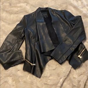 Black leather jacket